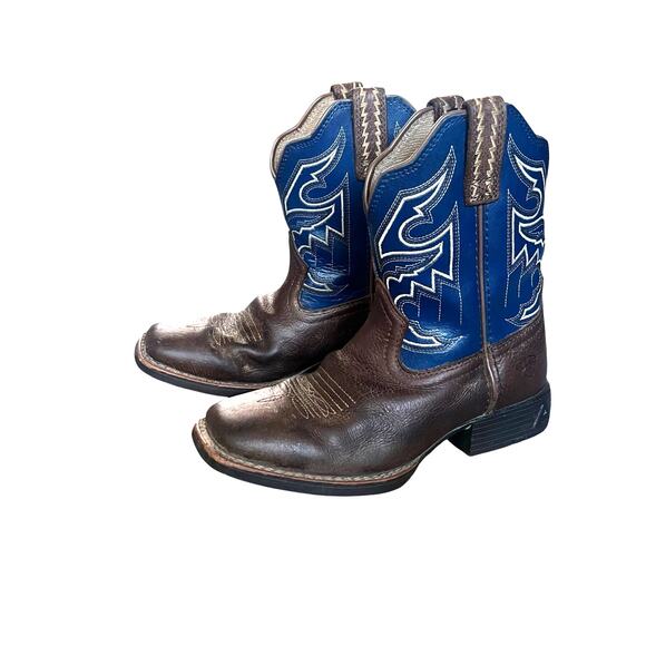 Ariat Youth Sorting Pen Western Cowboy Cowgirl Boot Blue Brown Kids Size 13 - Picture 11 of 11